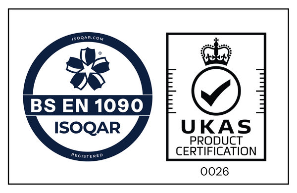 ISOQAR and UKAS BS EN 1090 product certification logo