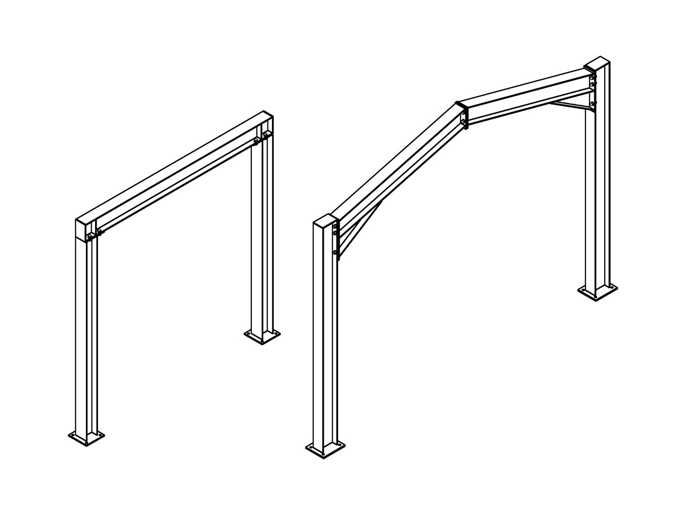 Example drawing: Portal and goalpost frames
