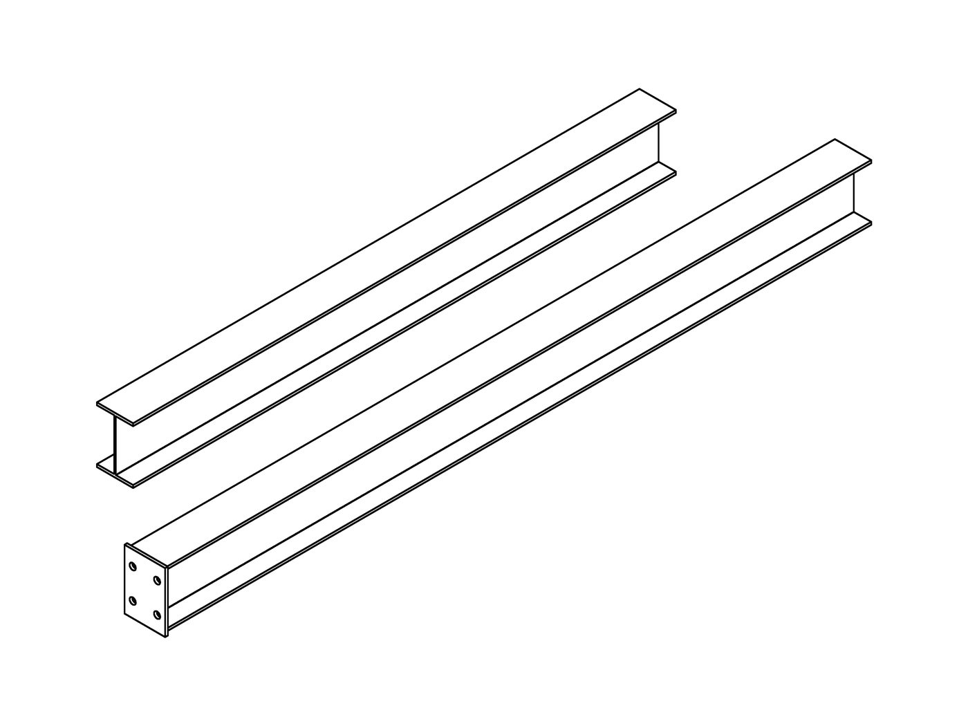 Example drawing: Straight-cut beams