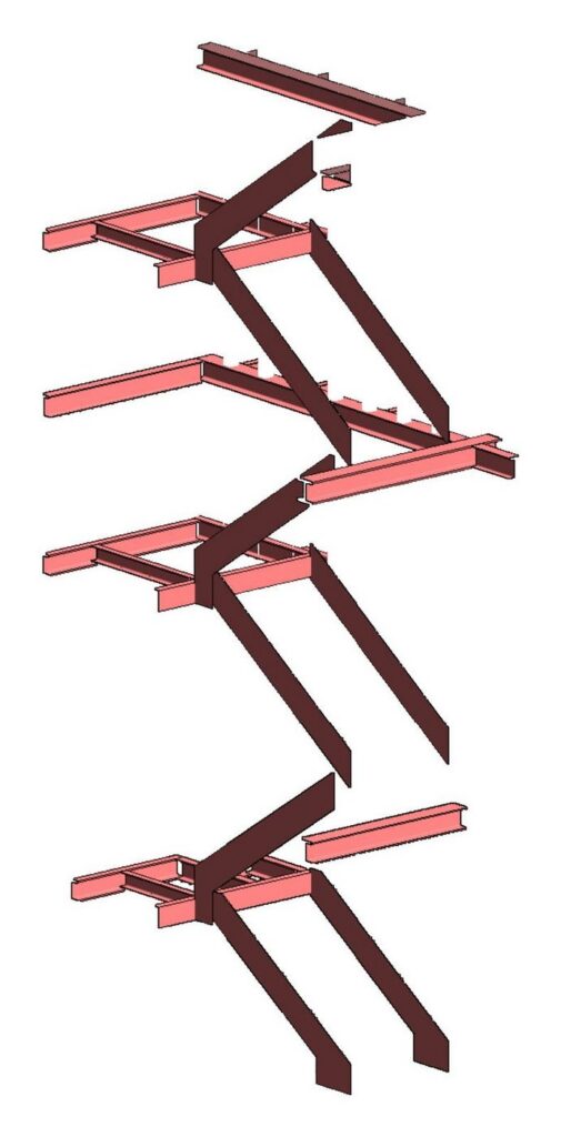Back-of-house stair core, our steel only