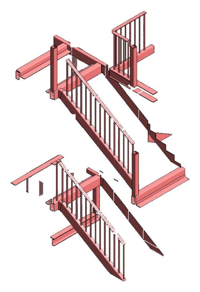 Front-of-house feature stair, our steel only