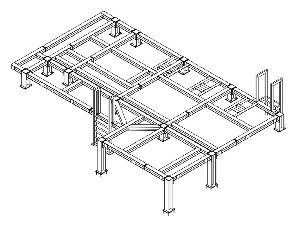 3D model of the rooftop platform
