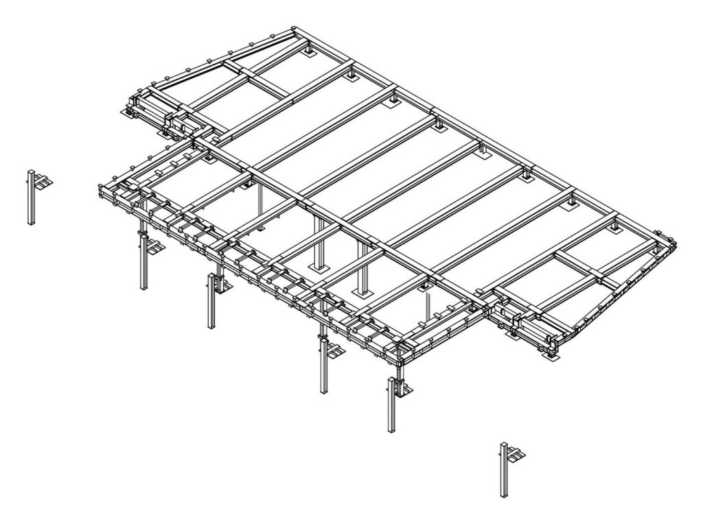 3D model of the terrace frame