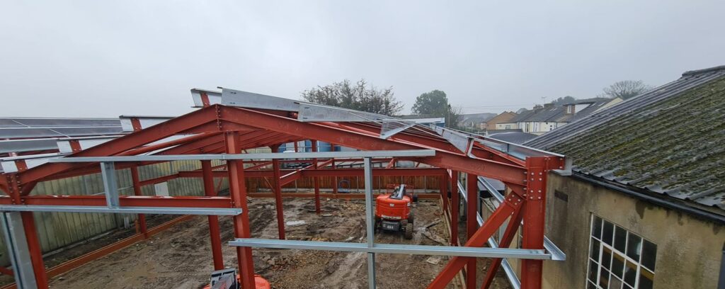 Installing with the boom lift