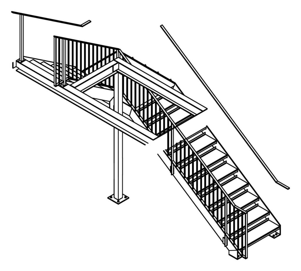3D model of a staircase