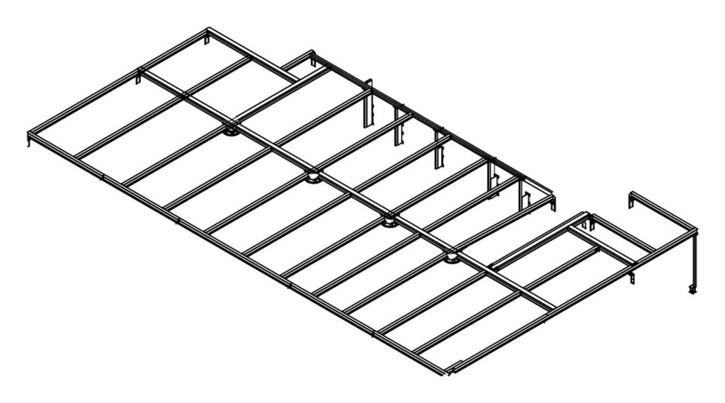 3D model of the ceiling grid