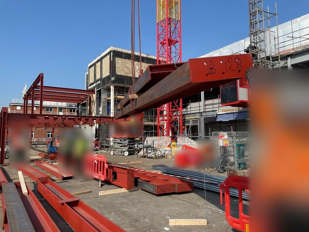 Craning in steel, March 2023