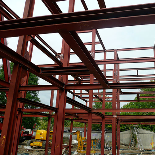 Upper floor steelwork