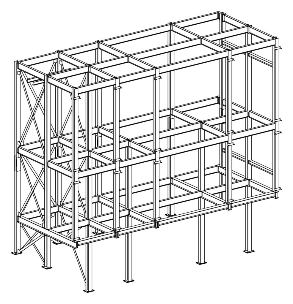 3D model of the extension frame