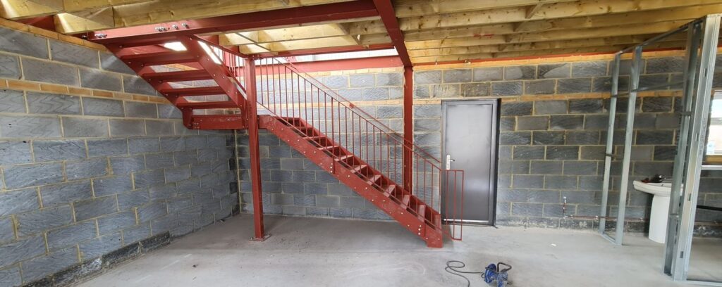 Staircase up to the mezzanine