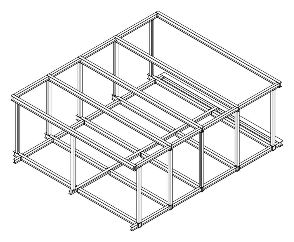 3D model of the frames for building B